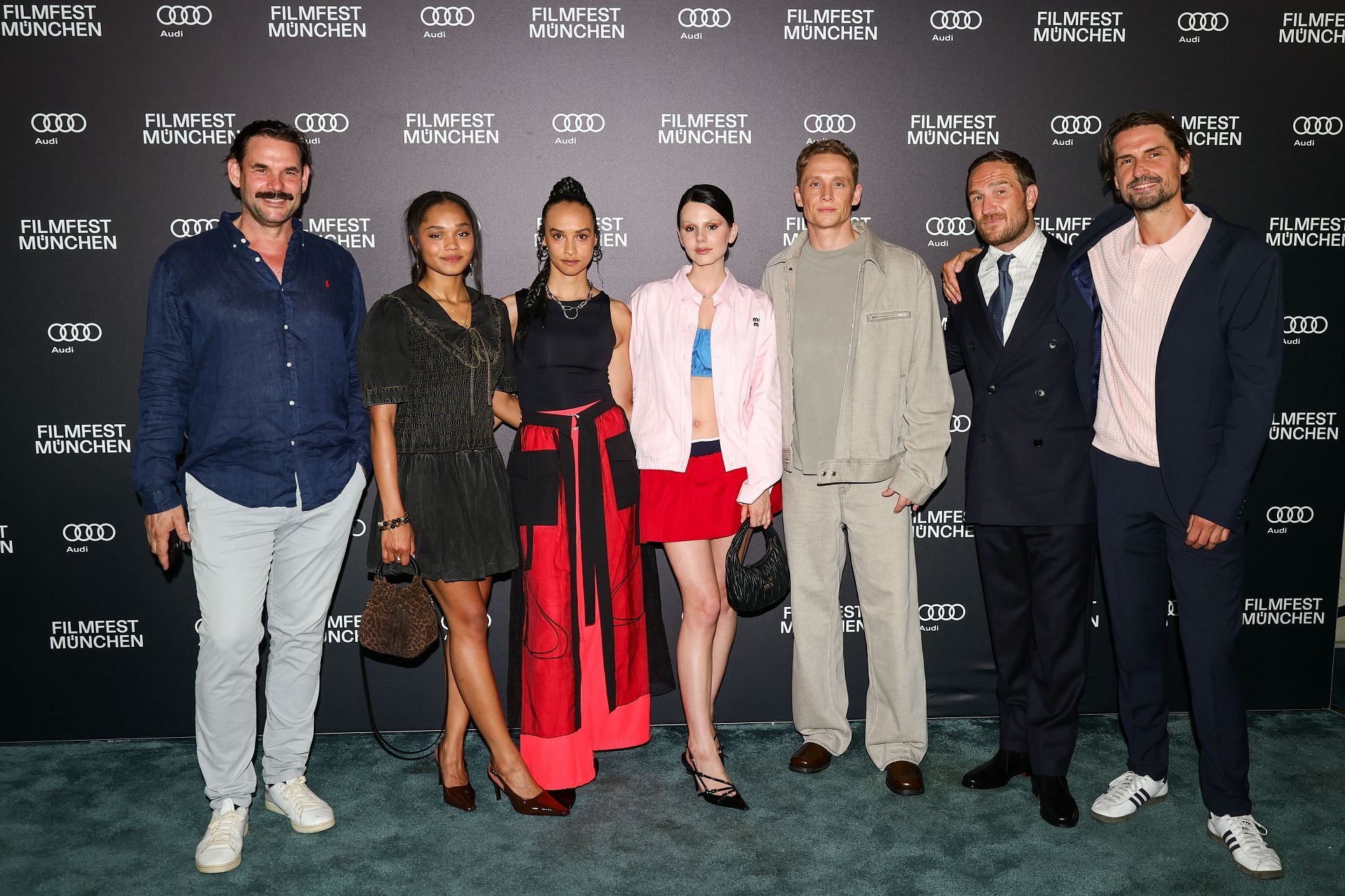 The cast of Netflix's Brick at the 2025 Munich Film Festival (Image via Getty)